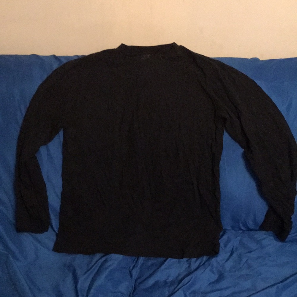 GAP Black Long Sleeve Tee Classic Crew Neck